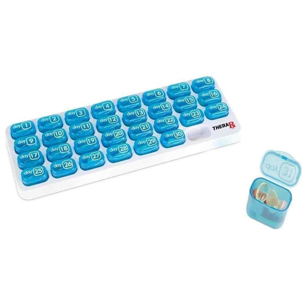 TheraRx 31-Day‎ Monthly Pill Pop Out Pods Organizer Large Removable Compartments